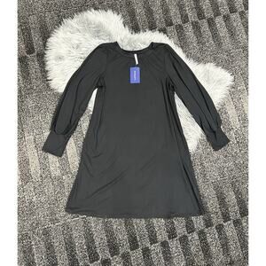 Piphany Women's Long Sleeve‎ Black Knee Length Dress Size Medium